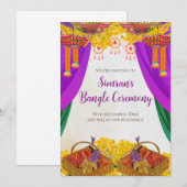 Invitation de cérémonie de Chura et de Bangle de m (Devant / Derrière)