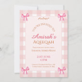 Invitation de cérémonie de nomination de bébé fill (Devant)
