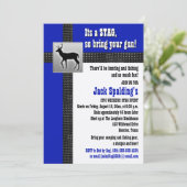 Invitation de cerf bleu, noir et blanc (Debout devant)