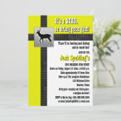 Invitation de cerf jaune, noir et blanc (Debout devant)