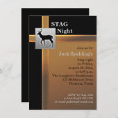 Invitation de cerf noir, cuivre et argent 2 (Devant / Derrière)