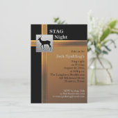 Invitation de cerf noir, cuivre et argent 2 (Debout devant)