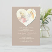 Invitation de cerfs d'aquarelle (Debout devant)