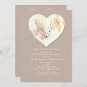 Invitation de cerfs d'aquarelle (Devant / Derrière)