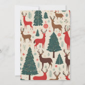 Invitation de cerfs pour la fête de Noël (Dos)
