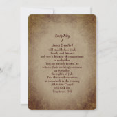 Invitation de certificat de mariage vintage (Dos)