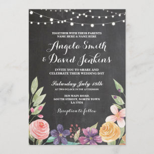 Invitation de chaîne de calque Mariage rustique