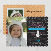 Invitation de Chalkboard Winter Onederland, 5" x 7 (Devant / Derrière)