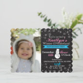 Invitation de Chalkboard Winter Onederland, 5" x 7 (Debout devant)