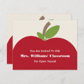 Invitation de Chambre ouverte d'école - Apple (Devant / Derrière)