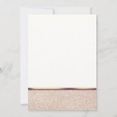 Invitation de Champagne Faux Rose Gold pour Baby S (Dos)