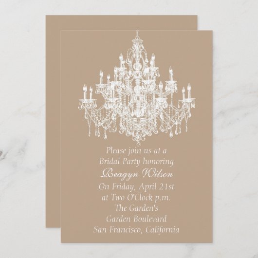 Invitation de Chandee Amore (Devant / Derrière)