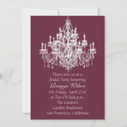 Invitation de Chandee Amore (Devant)