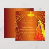 Invitation de chandelier à l'élégante tenue de mar (Devant / Derrière)