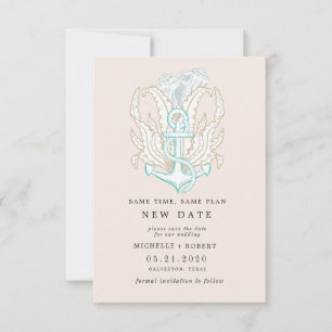 Invitation de changement de date de photo côtière 