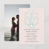 Invitation de changement de date de photo côtière  (Devant / Derrière)