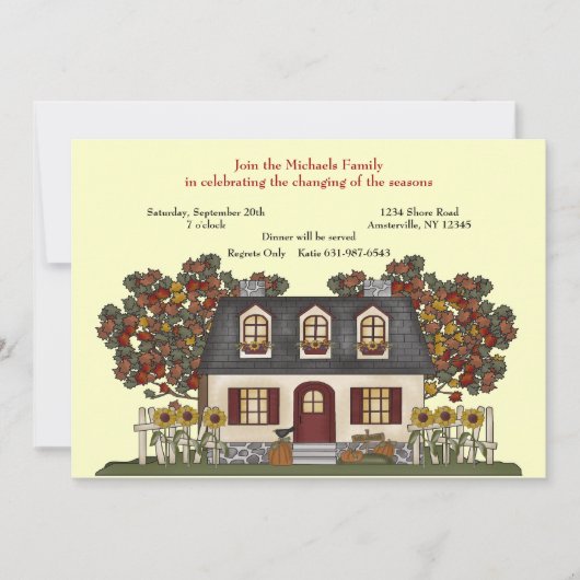 Invitation de changement de saisons (Devant)