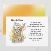 Invitation de chanteur Cinco de Mayo (Devant / Derrière)
