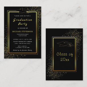 Invitation de chapeau de fête de remise des diplôm