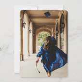 Invitation de chapeau de remise de diplôme de fête (Dos)