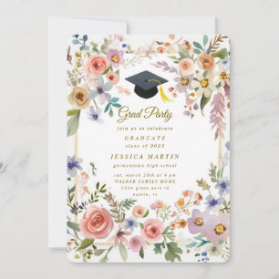 Invitation de chapeau de remise de diplôme de fête