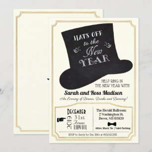Invitation de chapeau haut de forme de la Saint-Sy
