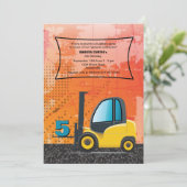 Invitation de chariot élévateur de construction (Debout devant)