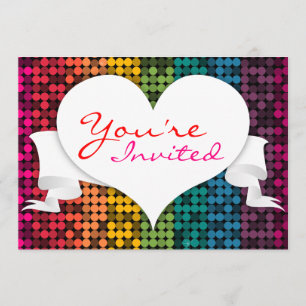 Invitation de charme d'arc-en-ciel