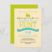 Invitation de chasse à oeuf de pâques (Devant / Derrière)