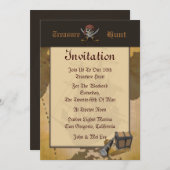 Invitation de chasse à trésor (Devant / Derrière)