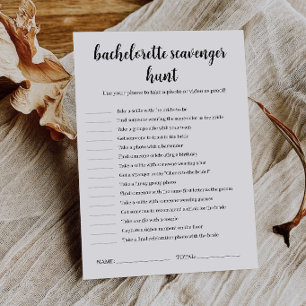 Invitation de chasse au trésor minimaliste pour en
