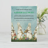 Invitation de chasse aux oeufs de Brunch de Pâques (Debout devant)
