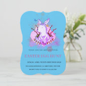 Invitation de chasse aux oeufs de Brunch de Pâques (Debout devant)