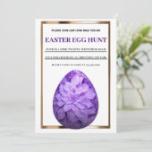 Invitation de chasse aux oeufs de Brunch de Pâques (Debout devant)