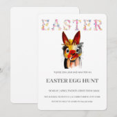 Invitation de chasse aux oeufs de Brunch de Pâques (Devant / Derrière)