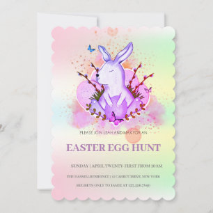 Invitation de chasse aux oeufs de Brunch de Pâques