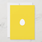Invitation de chasse aux œufs de Pâques jaune avec (Dos)