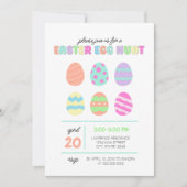 Invitation de chasse aux oeufs de Pâques minimalis (Devant)