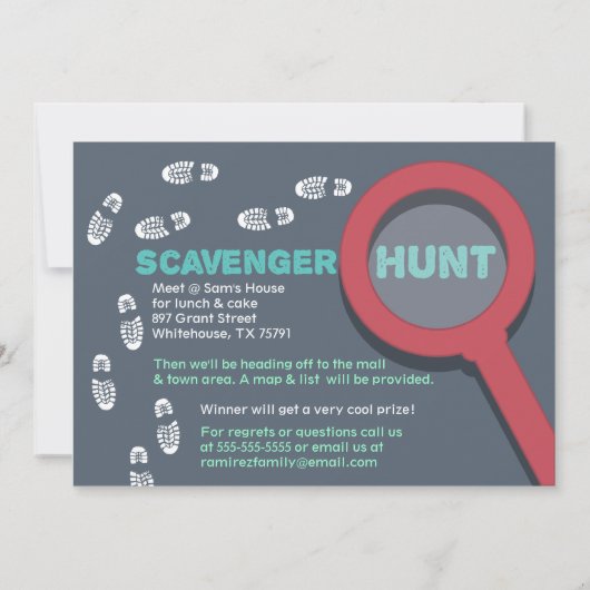 Invitation de chasse cool (Dos)