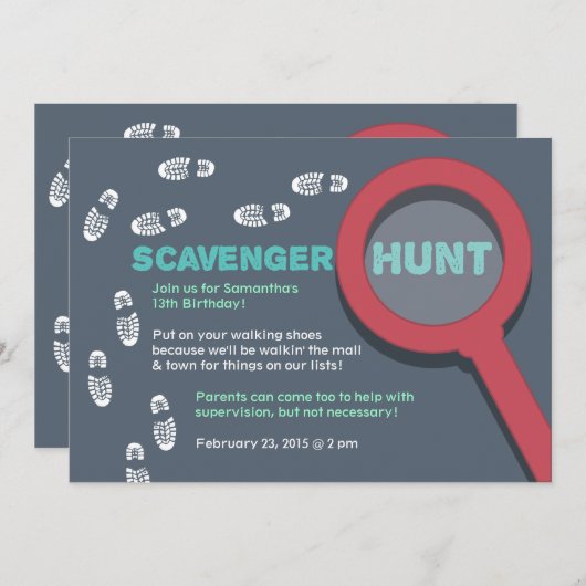 Invitation de chasse cool (Devant / Derrière)