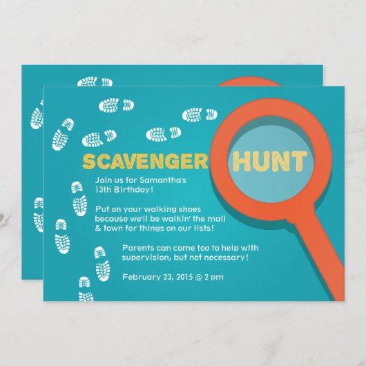 Invitation de chasse cool (Devant / Derrière)