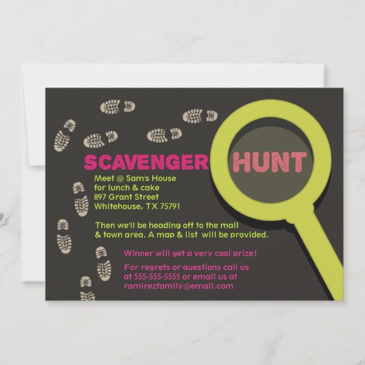 Invitation de chasse cool (Dos)
