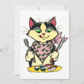 Invitation de chat de sushi (Devant)