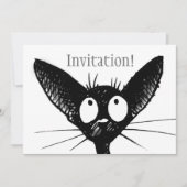 Invitation de chat noir (Devant)