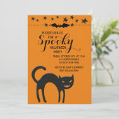 Invitation de chat pour Halloween (Debout devant)