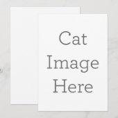 Invitation de chat unique (Devant / Derrière)