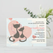 Invitation de chats d'amoureux (Debout devant)