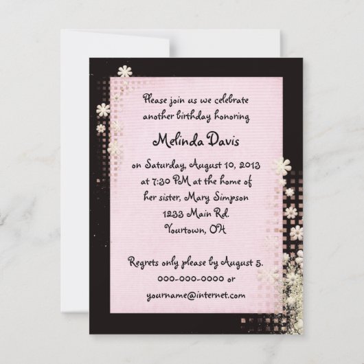 Invitation de chats de fête (Dos)