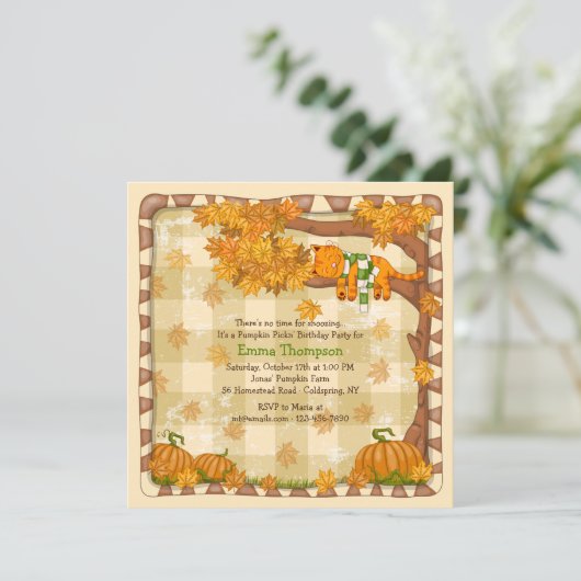 Invitation de chats Sleepy à l'automne (Debout devant)