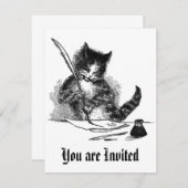 Invitation de chats Vintages (Devant / Derrière)